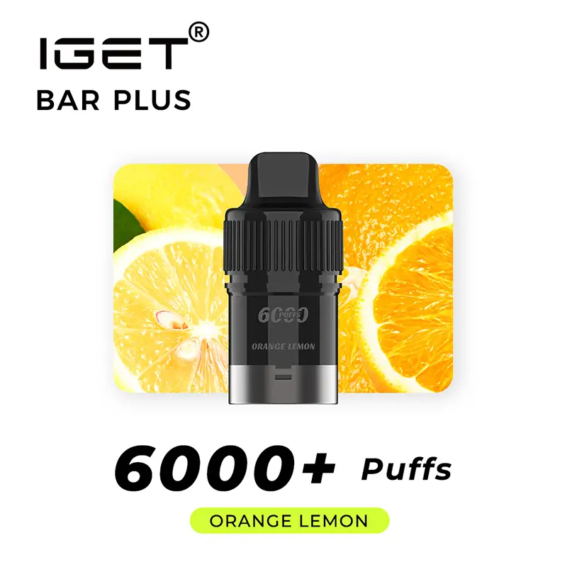 IGET Bar Plus Pod 6000 Puffs - Orange Lemon IGET Bar Plus Pod 6000 Puffs - Orange Lemon