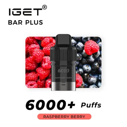 IGET Bar Plus Pod 6000 Puffs - Raspberry Berry