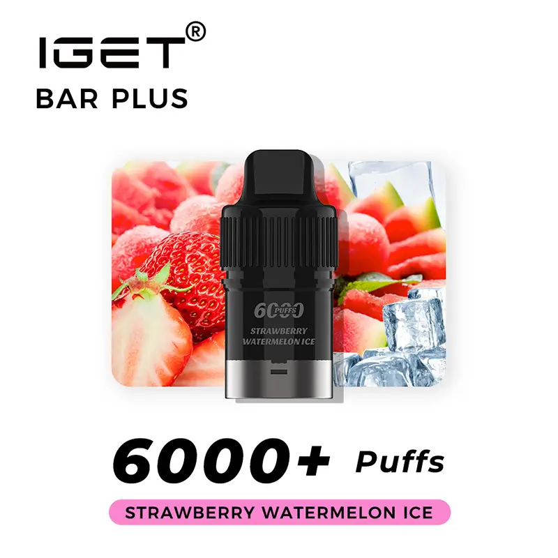 IGET Bar Plus Pod 6000 Puffs - Strawberry Watermelon Ice IGET Bar Plus Pod 6000 Puffs - Strawberry Watermelon Ice