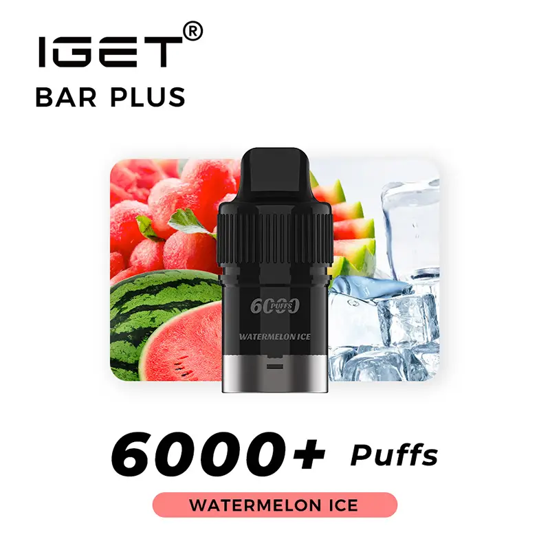 IGET Bar Plus Pod 6000 Puffs - Watermelon Ice IGET Bar Plus Pod 6000 Puffs - Watermelon Ice