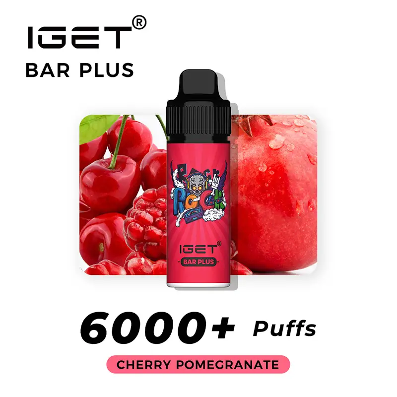 IGET Bar Plus 6000 Puffs - Cherry Pomegranate IGET Bar Plus 6000 Puffs - Cherry Pomegranate