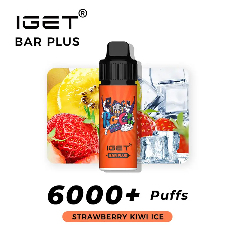 IGET Bar Plus 6000 Puffs - Strawberry Kiwi Ice | IGET Vape Online IGET Bar Plus 6000 Puffs - Strawberry Kiwi Ice | IGET Vape Online